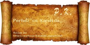 Perhócs Kandida névjegykártya